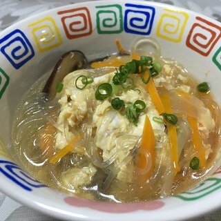 さっぱり！つるっと春雨スープ